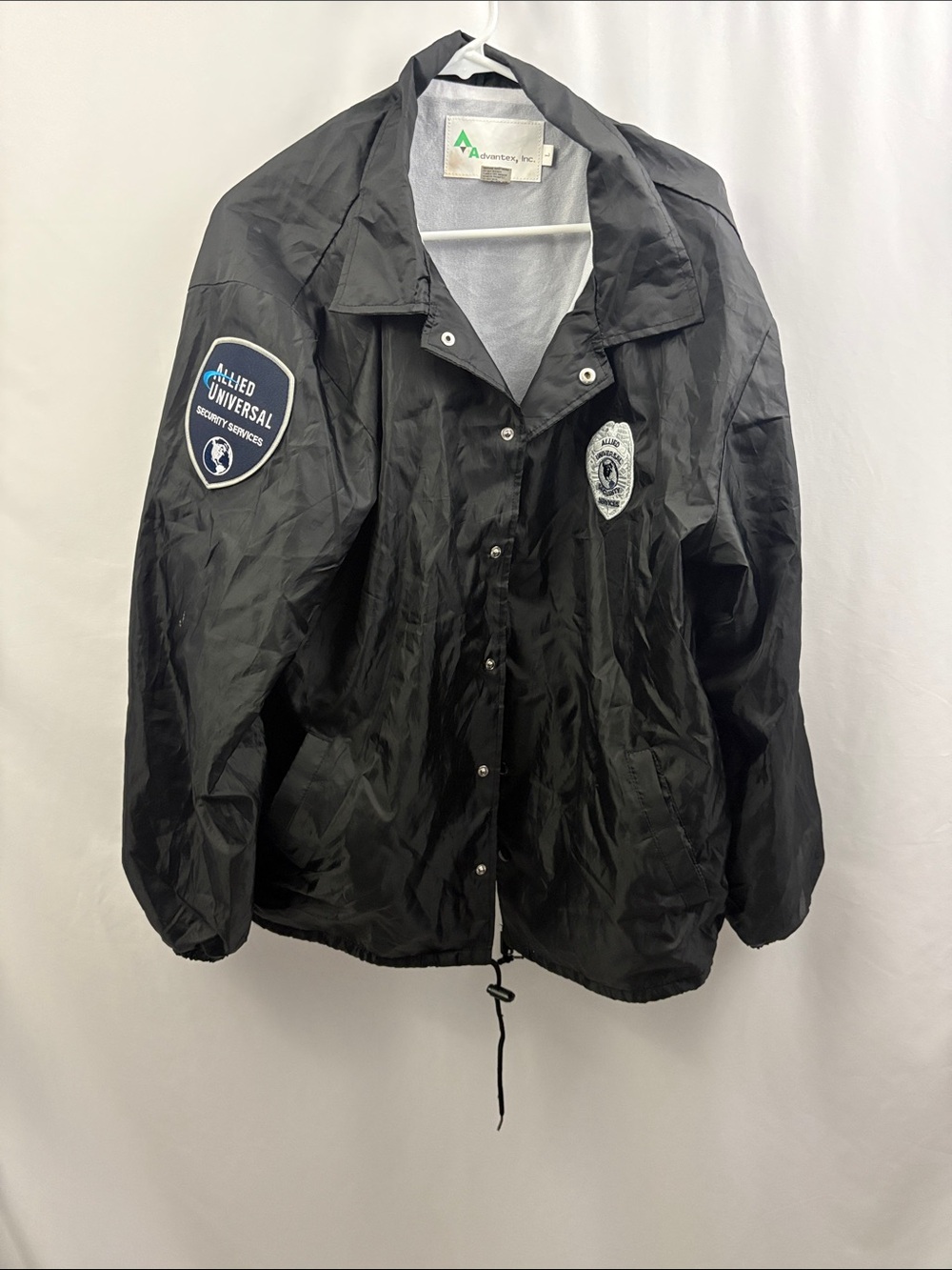 Allied Universal Security Services Windbreaker Jacket - Men's Large Black